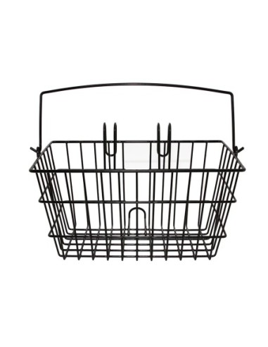 Square Steel Front Wire Basket 328 Black.